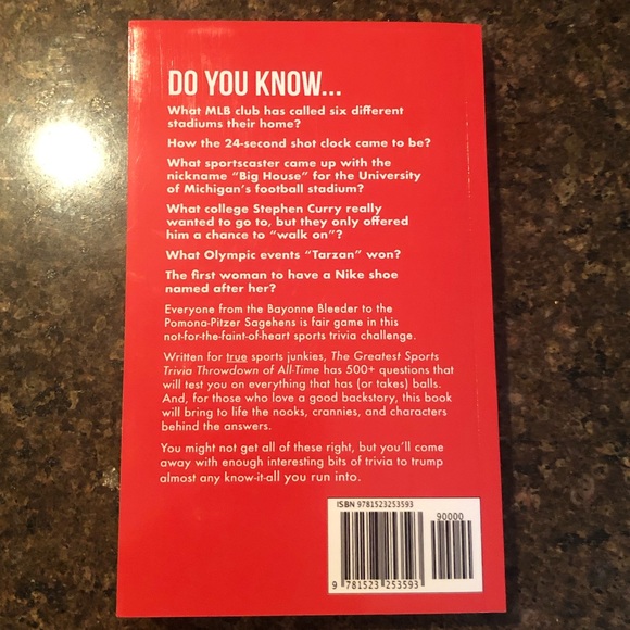 The Greatest Sports Trivia Throwdown of All Time book by Gary Guthrie - Picture 2 of 2